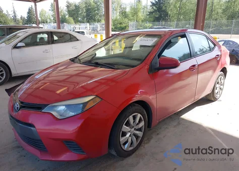 2015 Toyota Corolla Le из США, поврежденный, VIN 5YFBURHE6FP332900